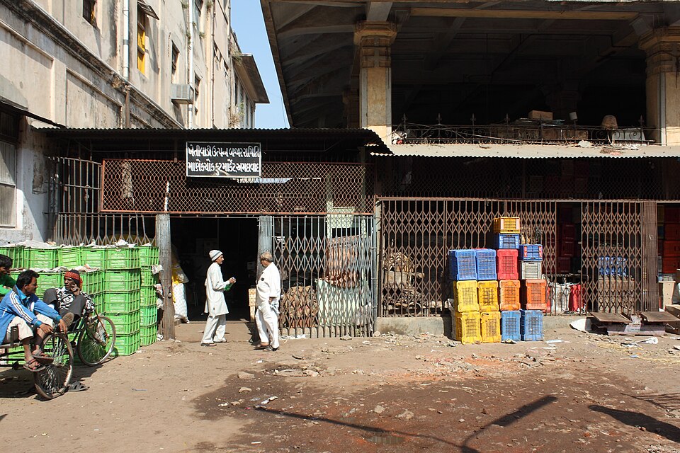 Fruit and vegetable stalls at Manek Chowk