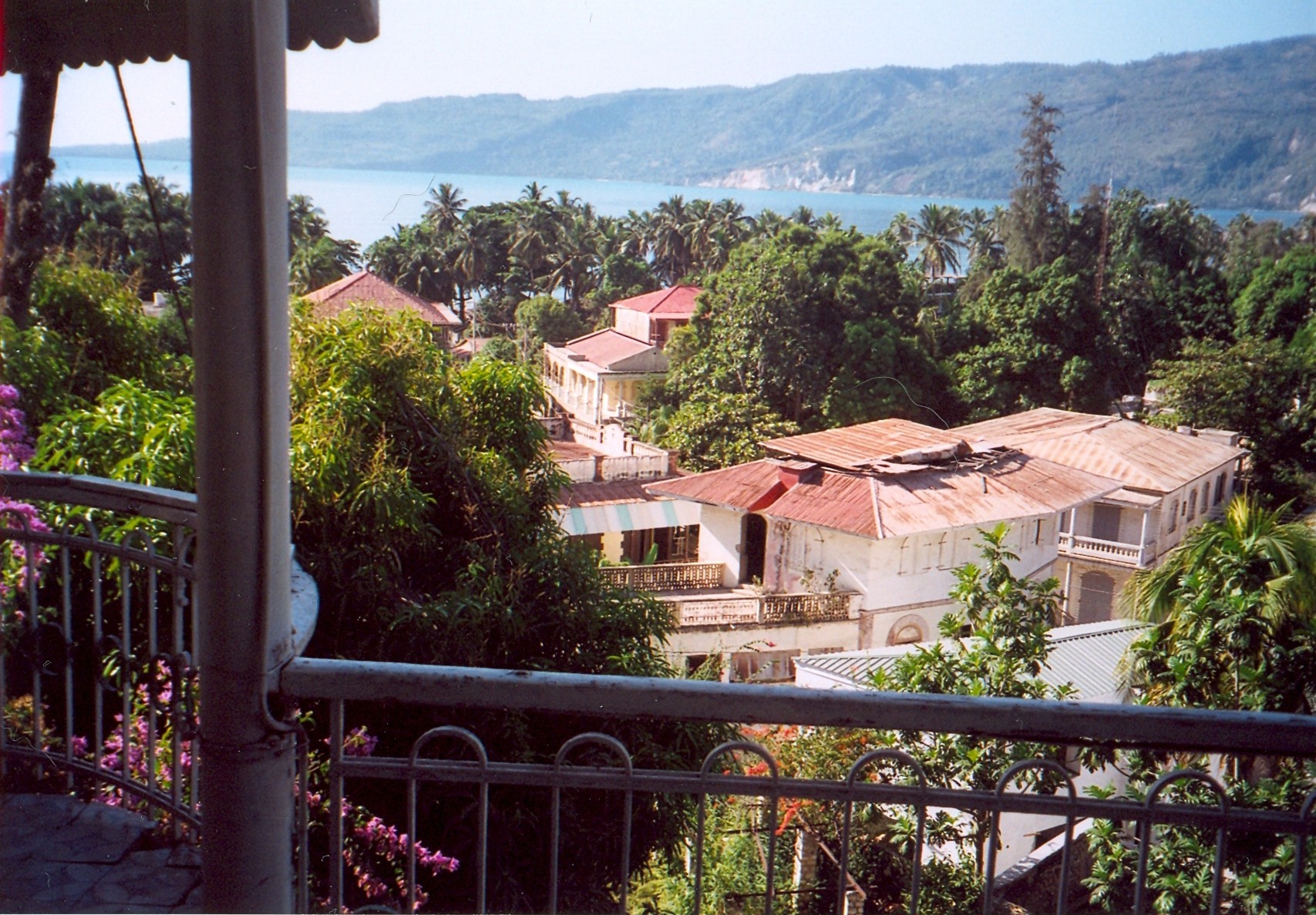 Jacmel and its bay on the southern coast of Haiti