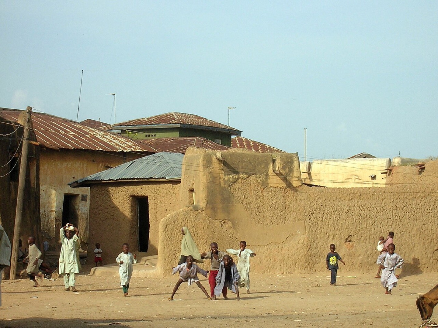 Children playing in the streets of Zaria, Nigeria