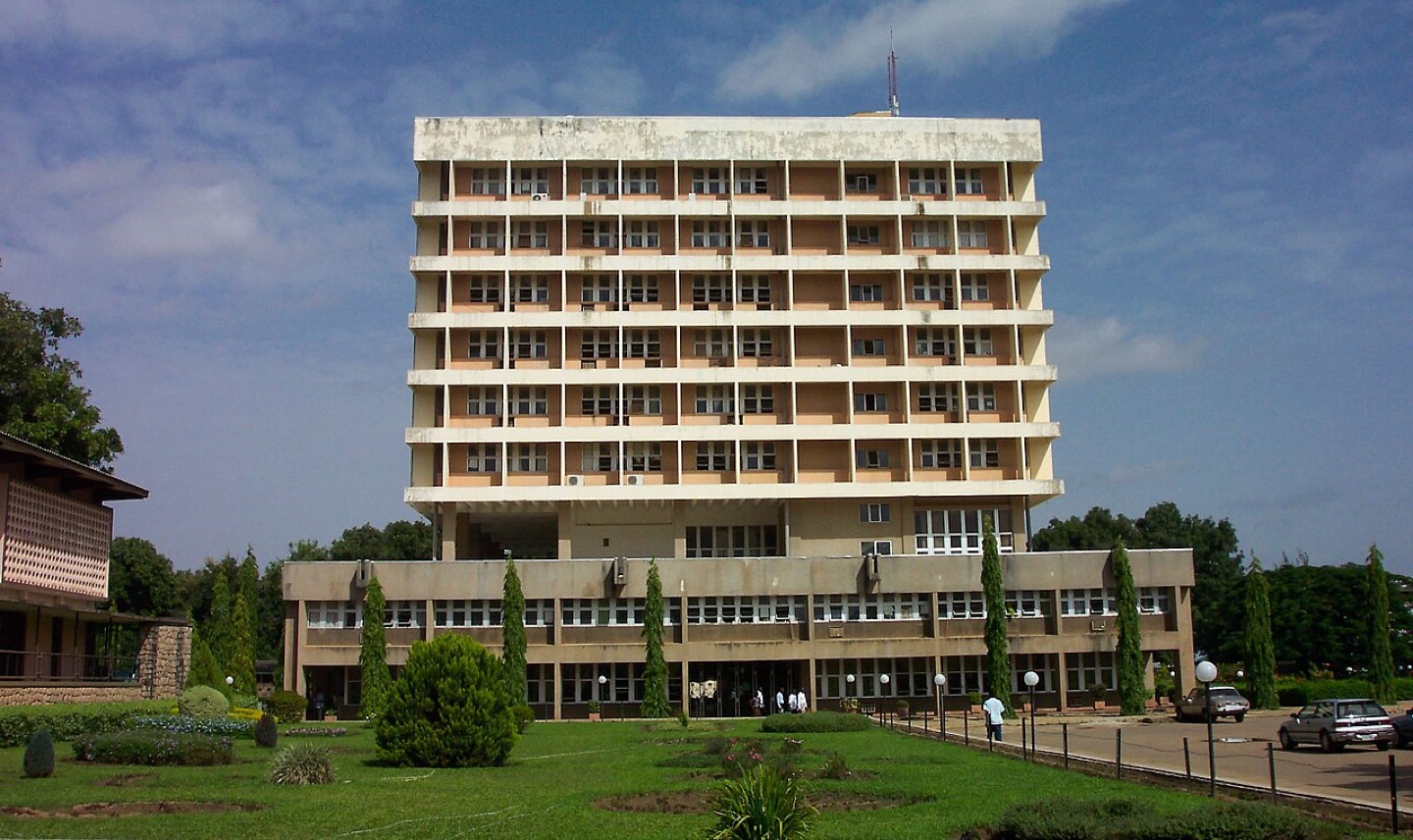 The senate building of Ahmadu Bello University in Zaria, Nigeria