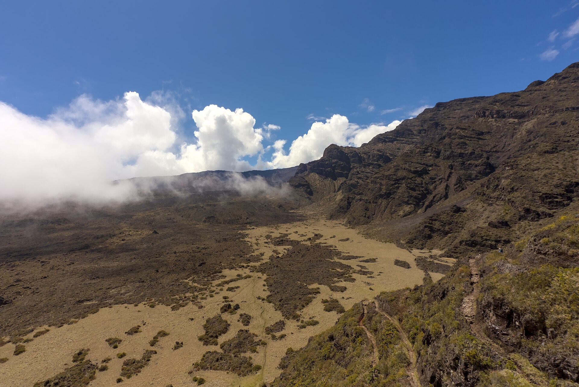 The volcanic crater of Haleakalā on Maui, Hawaii
