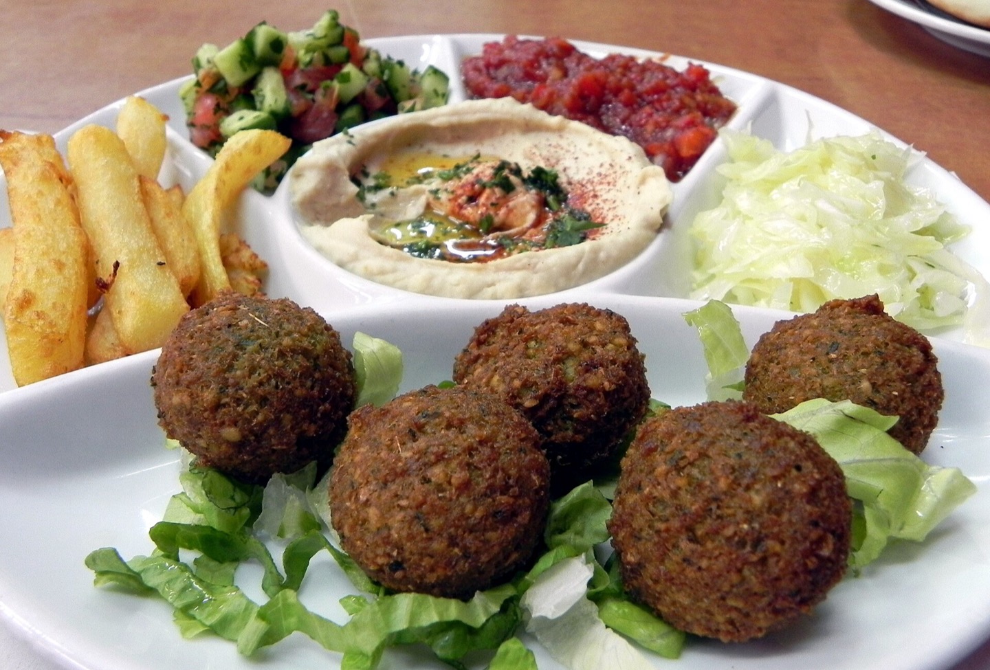 A spread of Israeli food