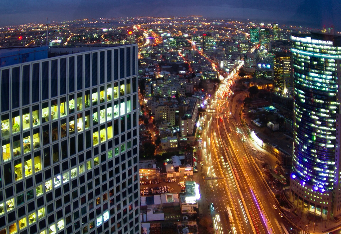 The Azrieli towers in Tel Aviv