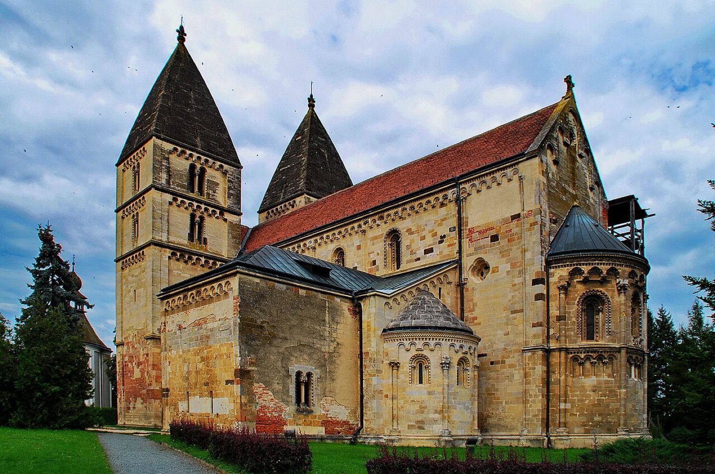 A historic Hungarian abbey church