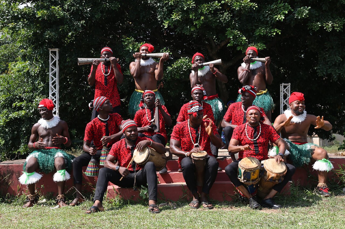 Ikorodo drummers performing in Enugu State, Nigeria