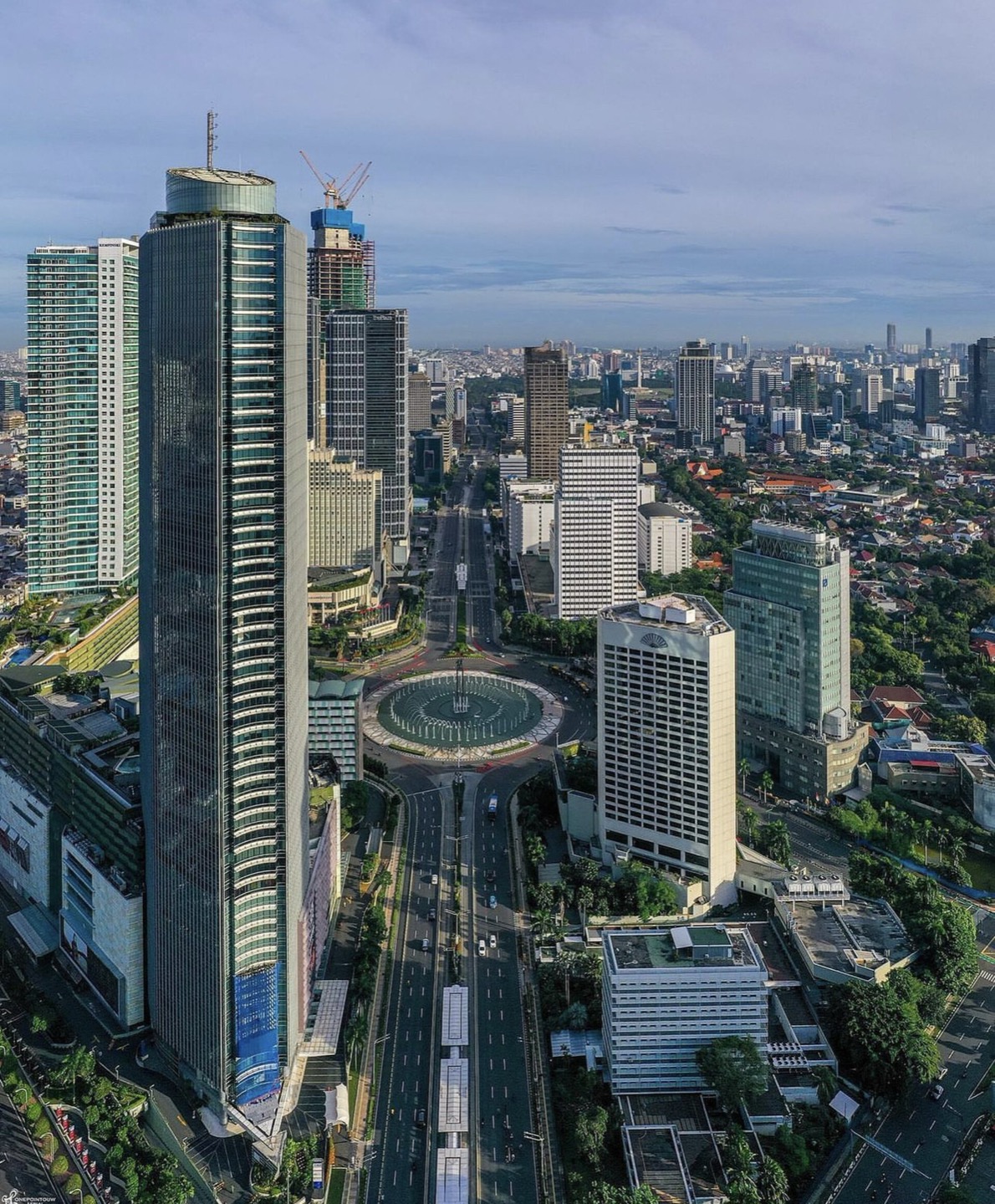 The skyline of Jakarta, Indonesia