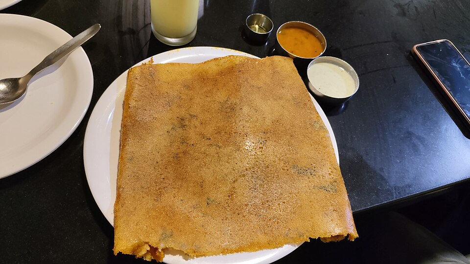 Masala dosa at an MTR restaurant in Bengaluru