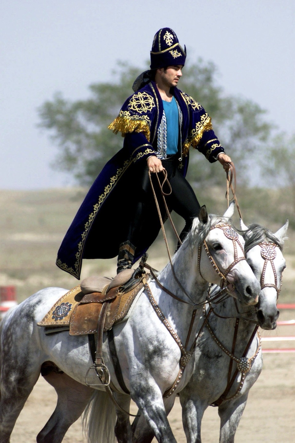 A rider demonstrating Kazakhstan’s equestrian traditions