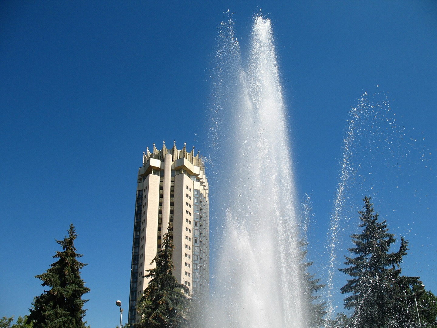 A fountain in Almaty, Kazakhstan