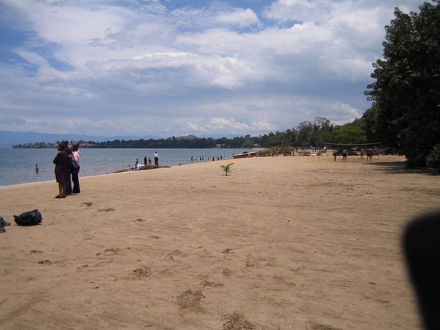 The beach on Lake Kivu at Gisenyi, Rwanda