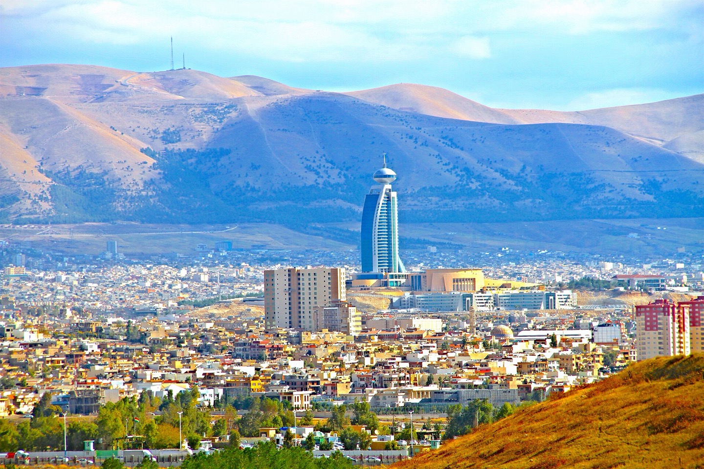 The skyline of Sulaymaniyah in Iraqi Kurdistan