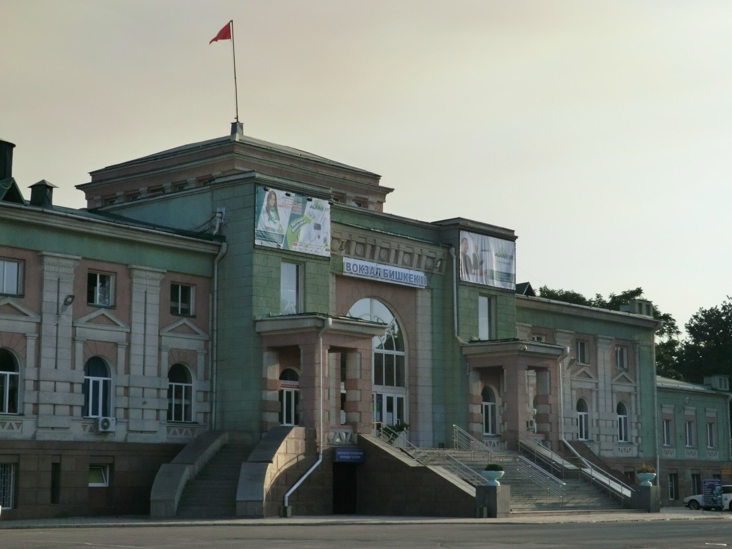Bishkek railway station in Kyrgyzstan