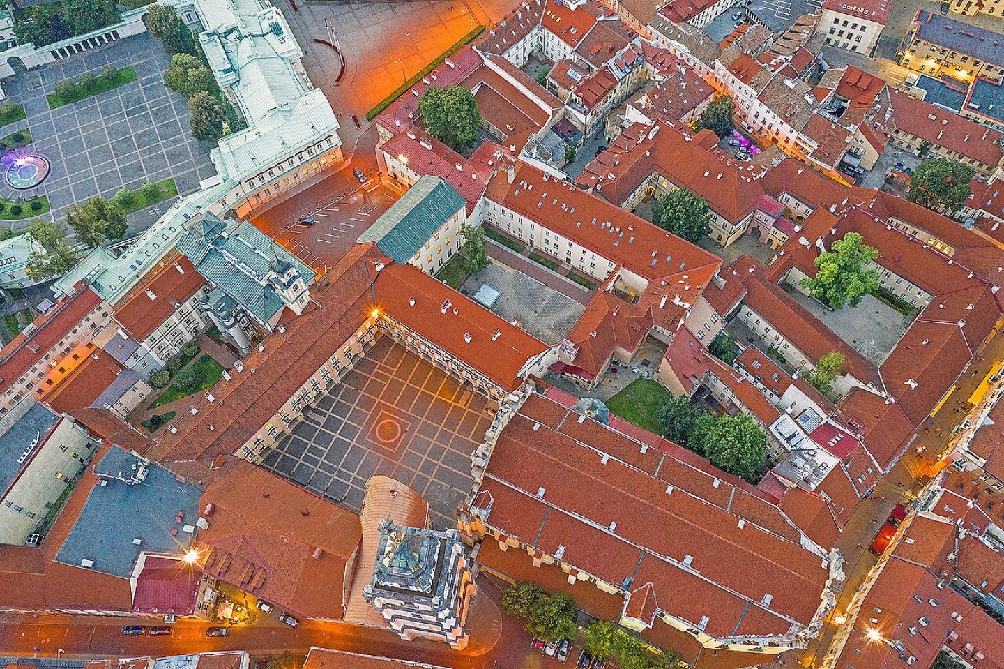 The historic campus of Vilnius University