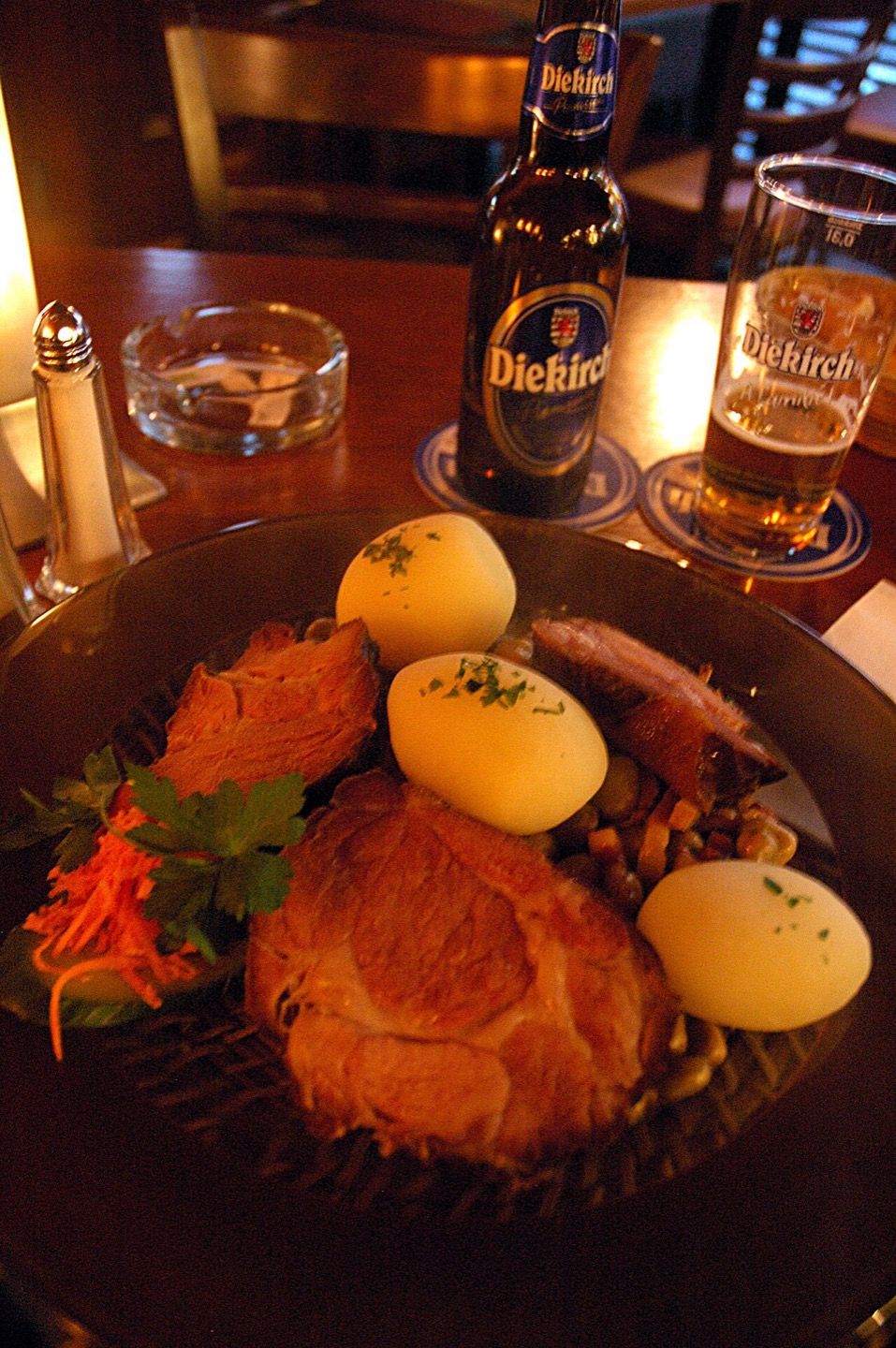 Judd mat Gaardebounen, a traditional Luxembourgish dish
