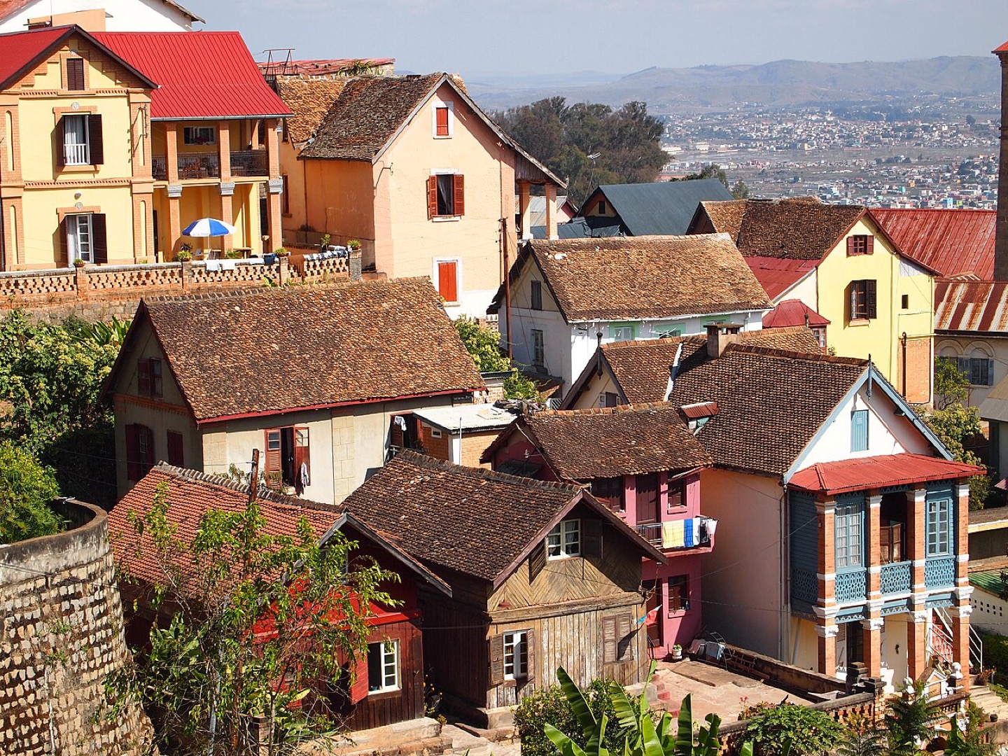 Houses on the hills of Antananarivo, Madagascar