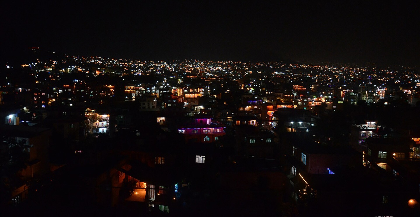 Diwali lights in Kathmandu, Nepal