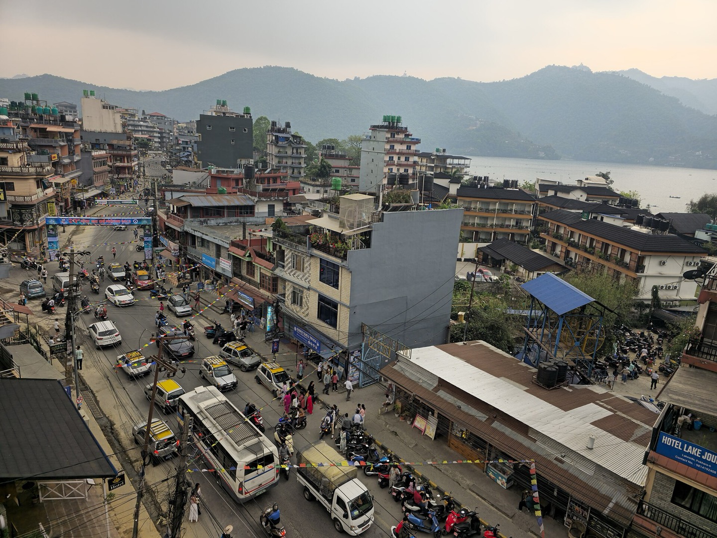 The lakeside streets of Pokhara, Nepal