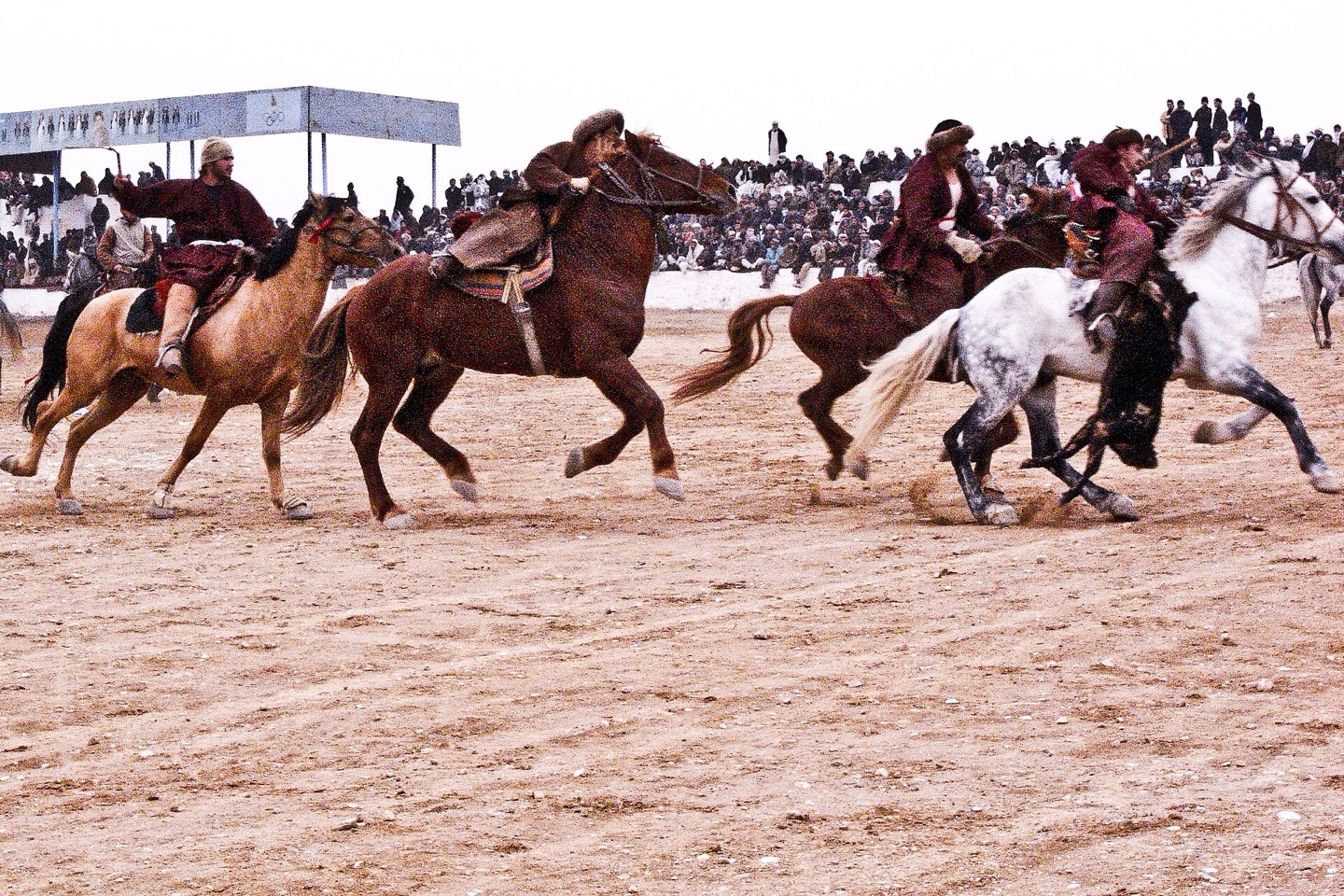 A game of buzkashi in Afghanistan