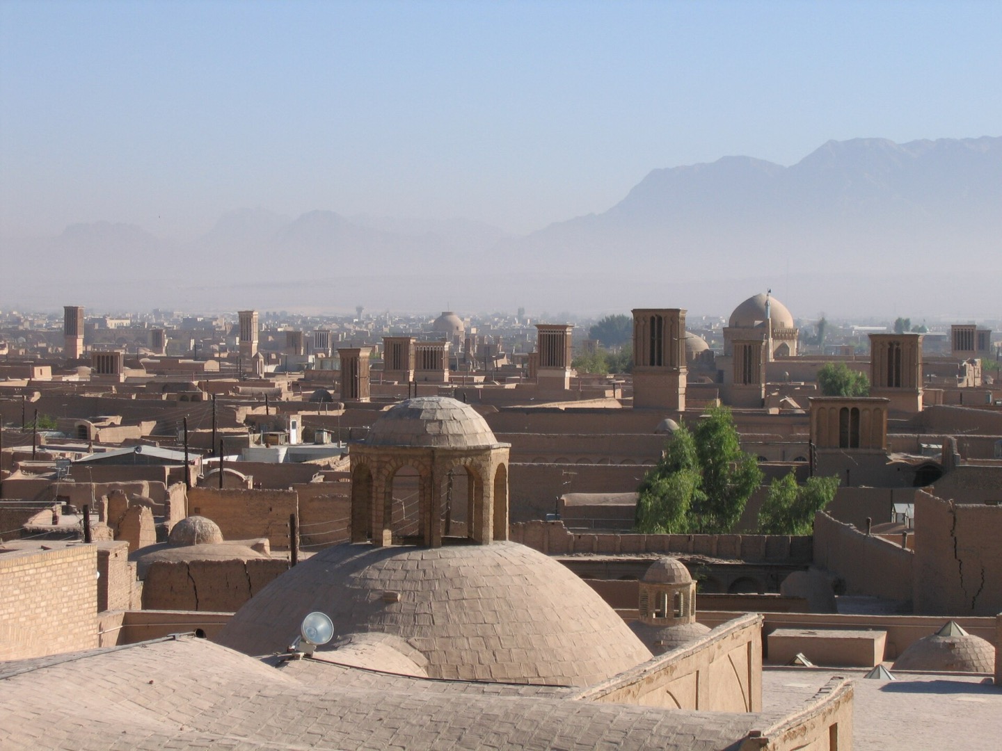 Windcatchers and domed rooftops in Yazd, Iran