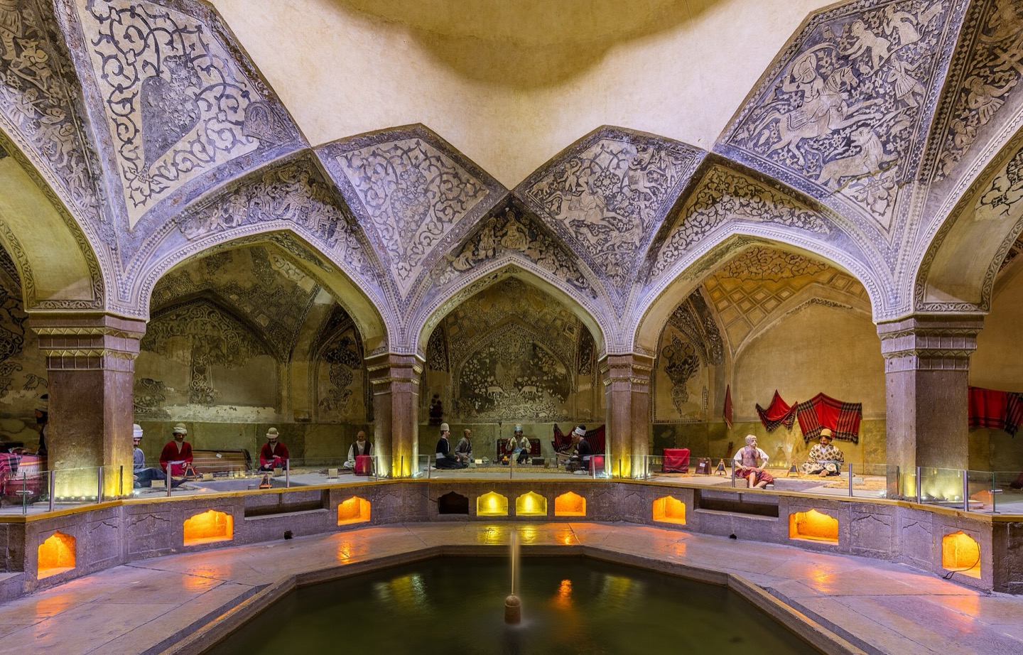 The interior of the Vakil Bath in Shiraz, Iran