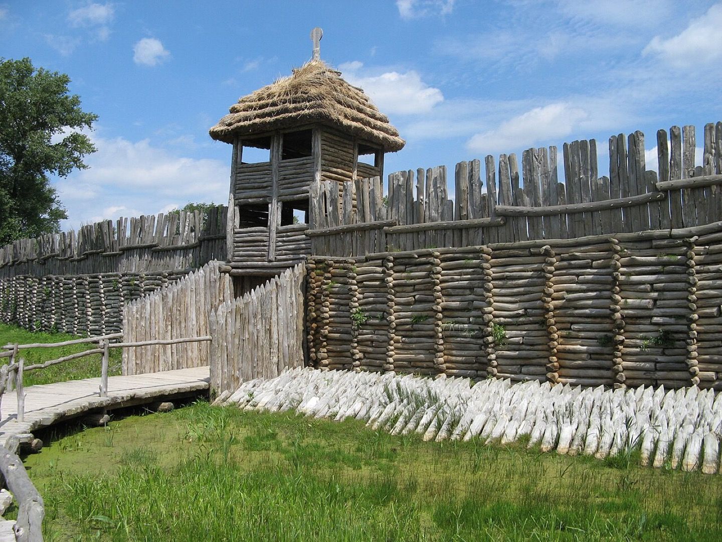 The reconstructed settlement at Biskupin