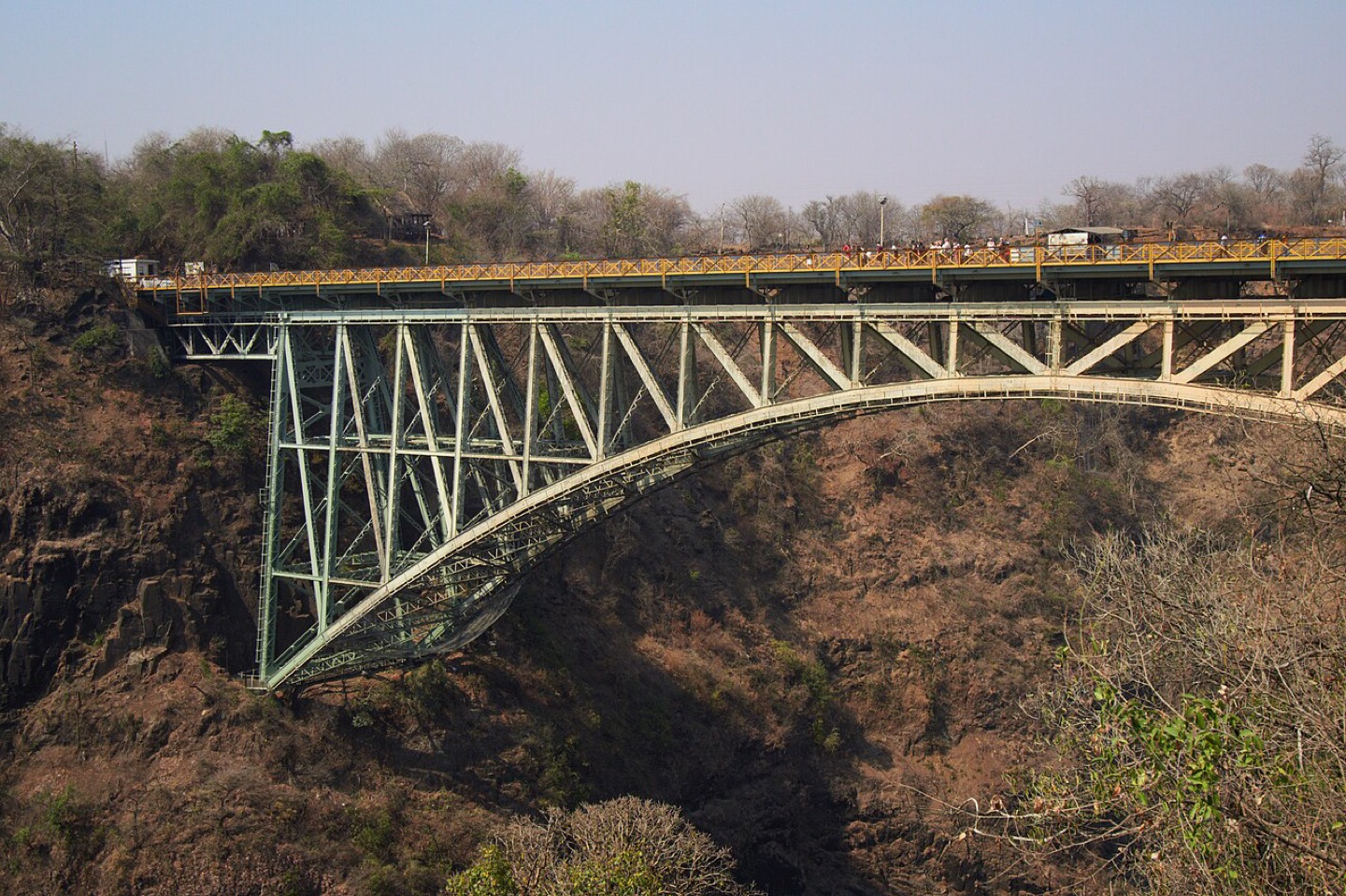 Victoria Falls Bridge over the gorge of the Zambezi