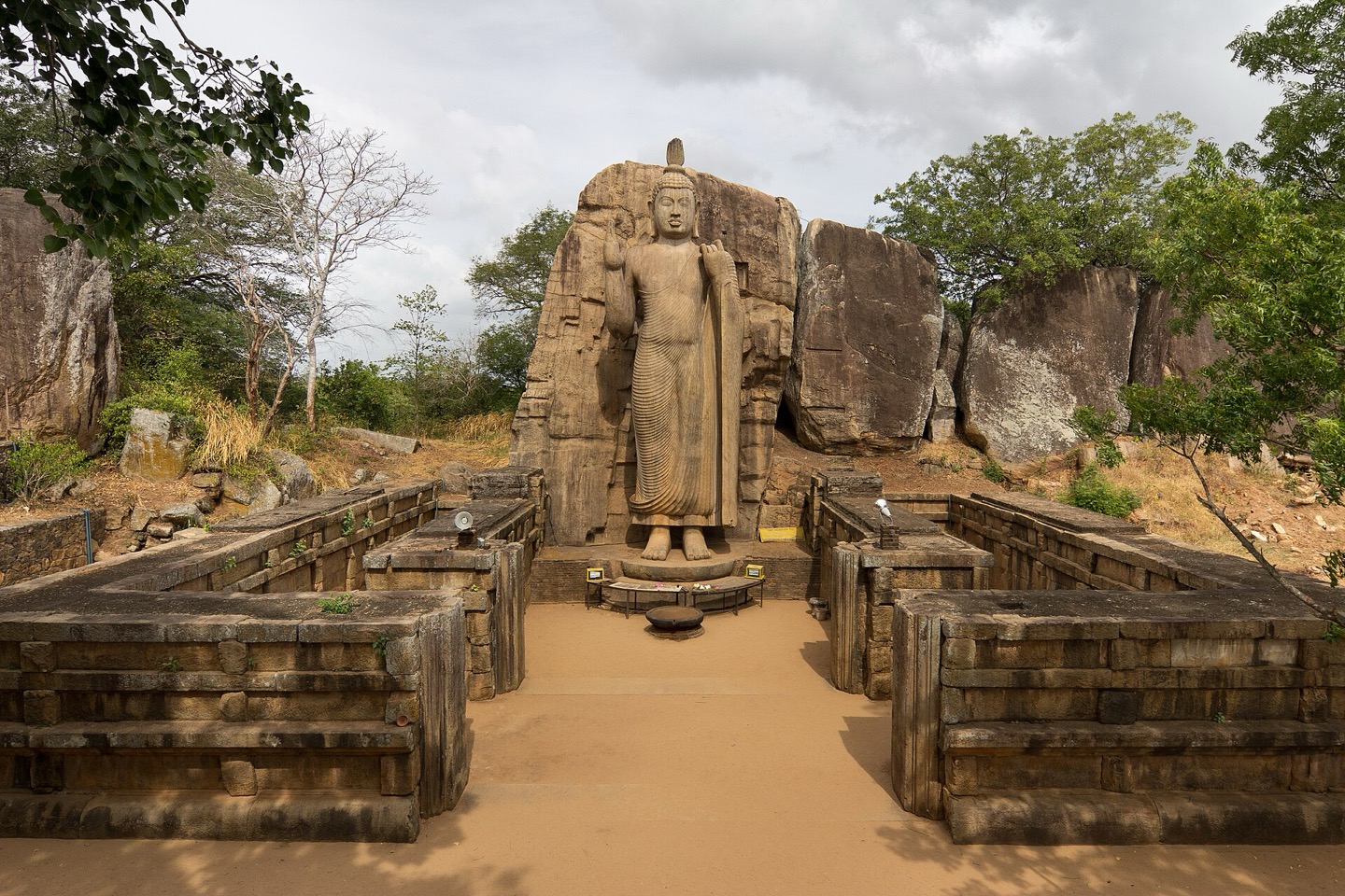 The Avukana Buddha statue in Sri Lanka