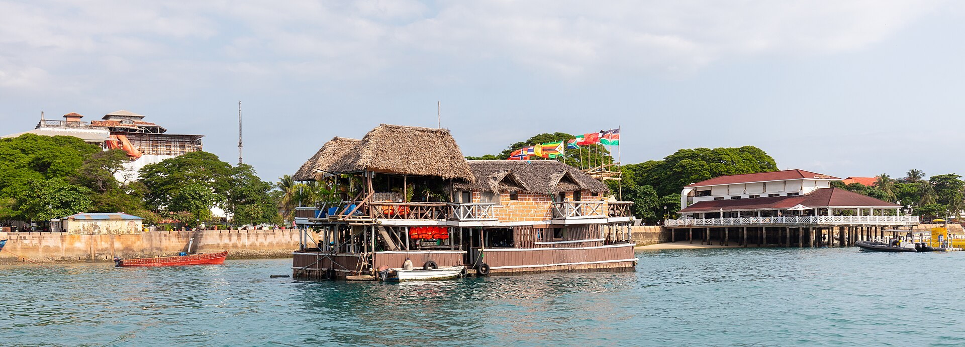 The waterfront of Stone Town in Zanzibar City, Tanzania