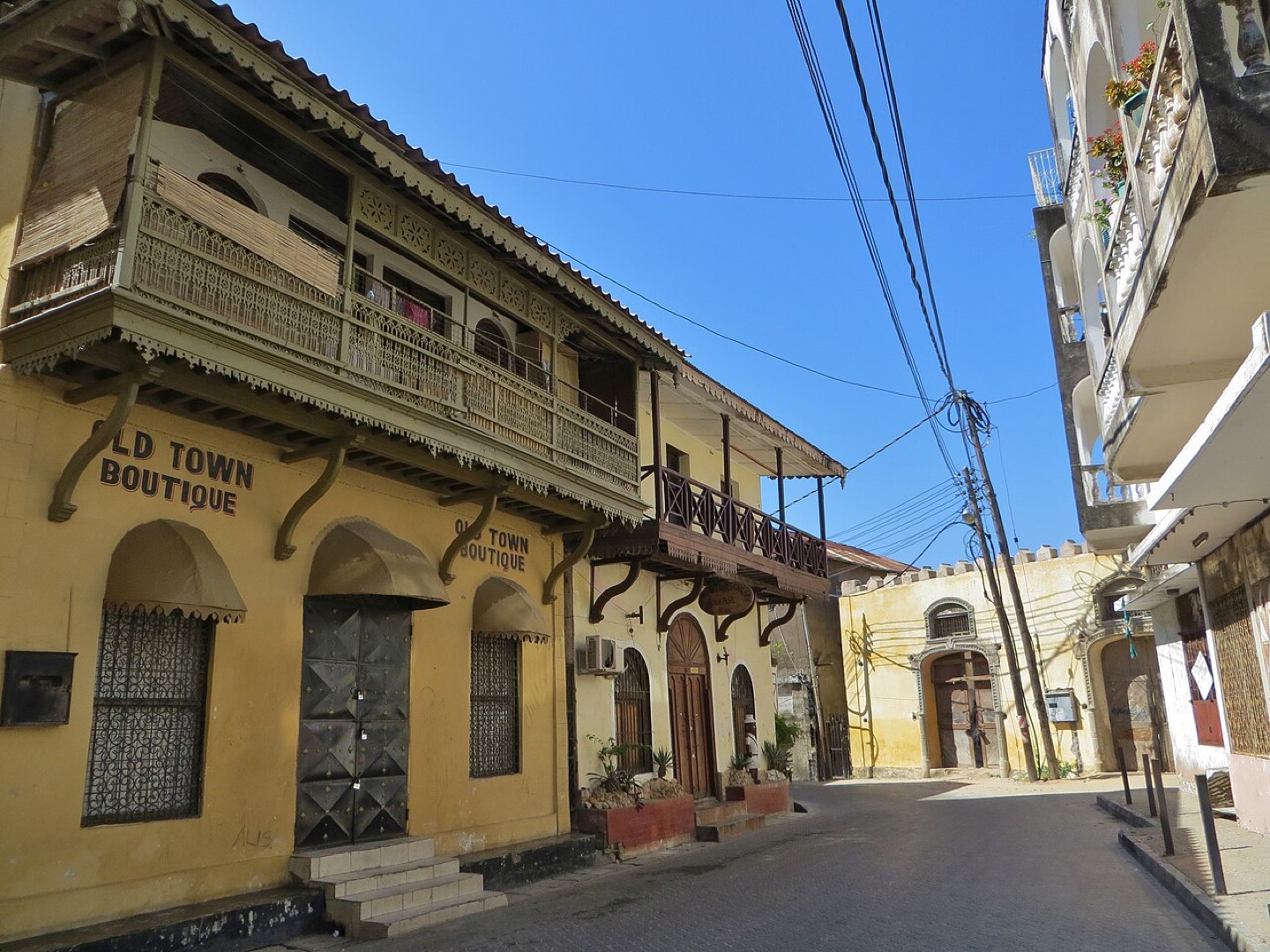 A street in Mombasa Old Town, Kenya