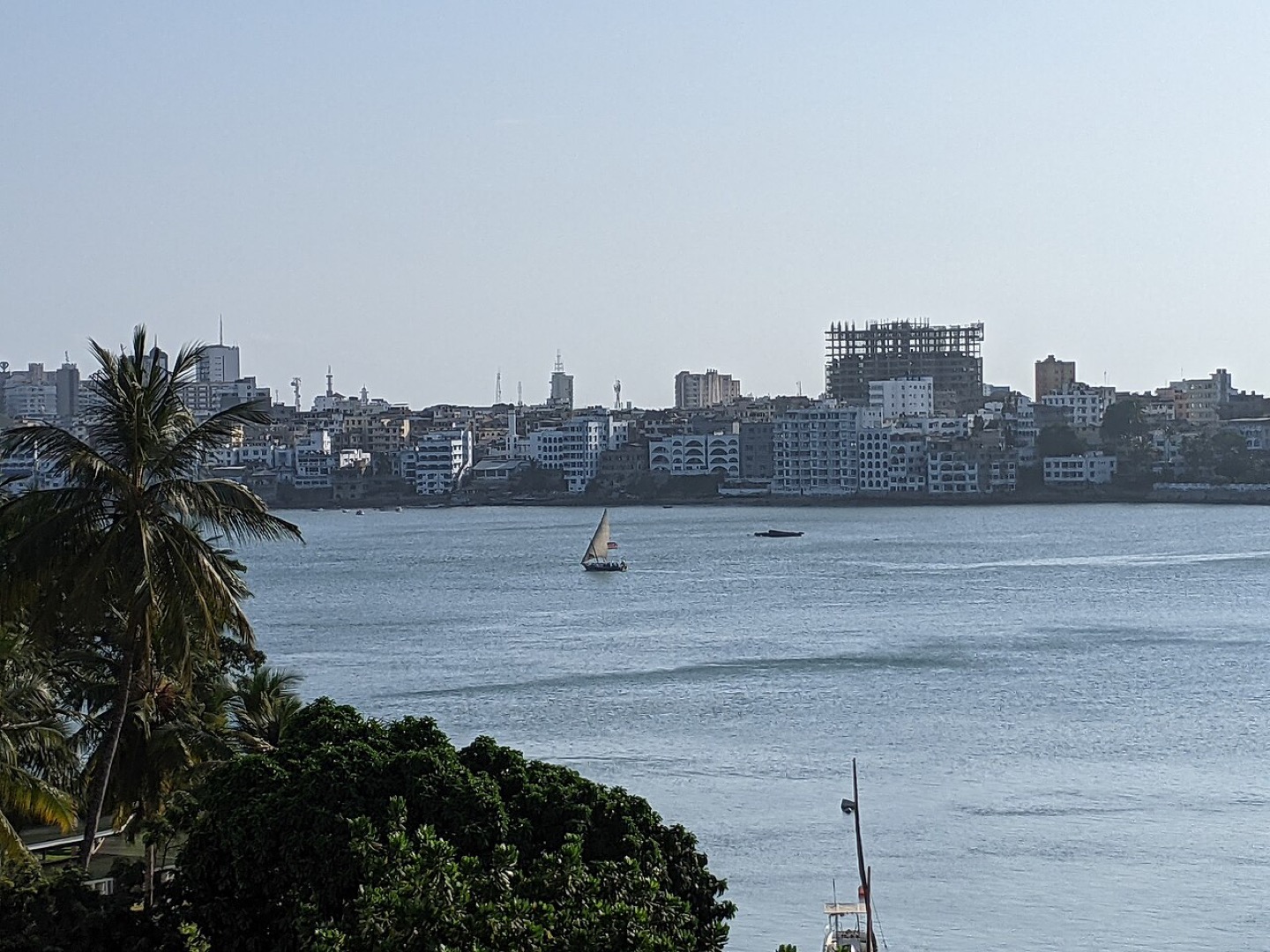 Mombasa Old Town across the harbour, Kenya