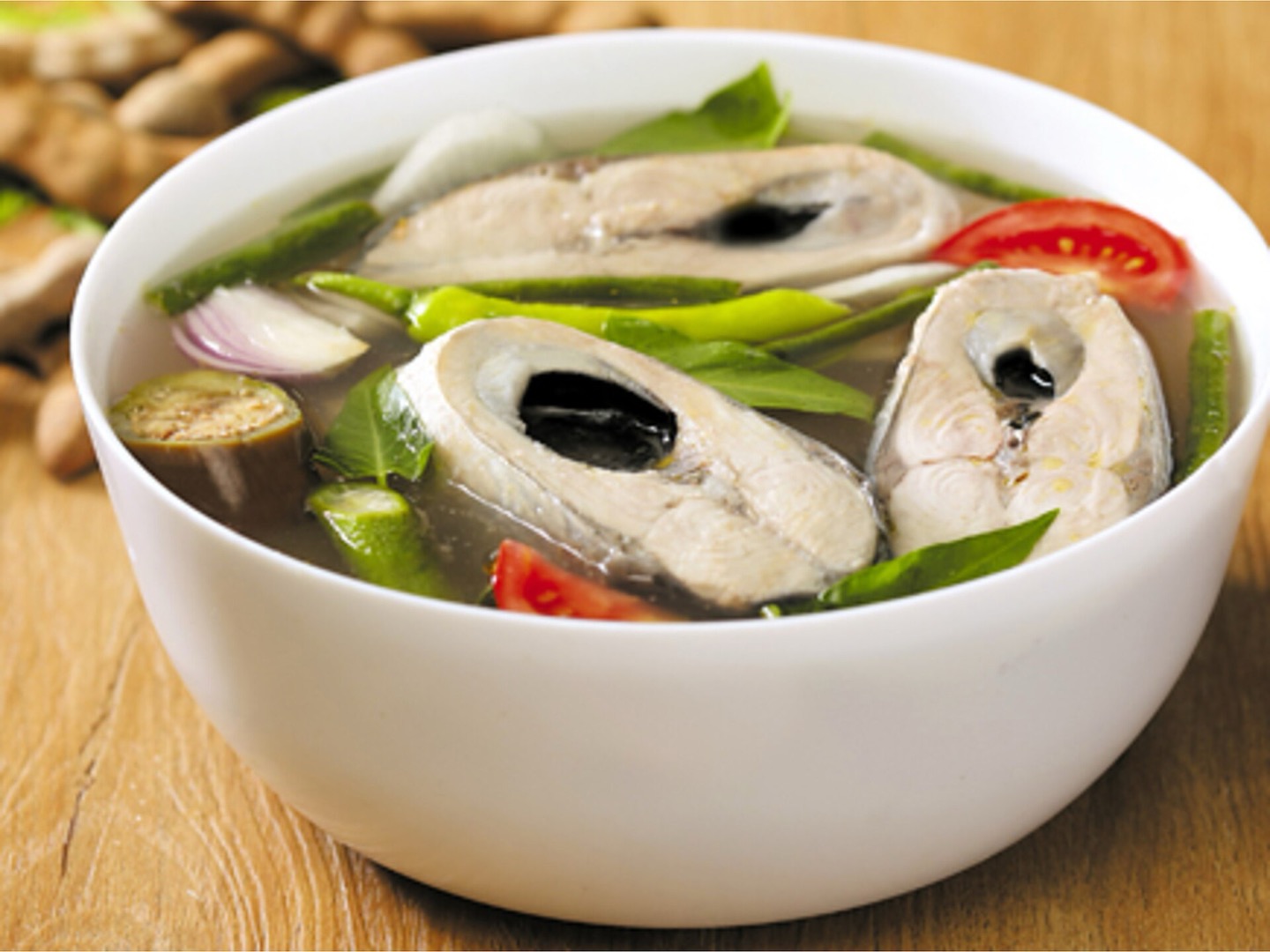 A bowl of fish sinigang from the Philippines