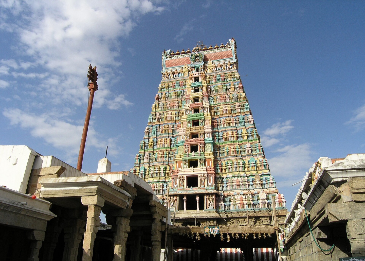 The tower of Andal Temple in Srivilliputhur, Tamil Nadu, India
