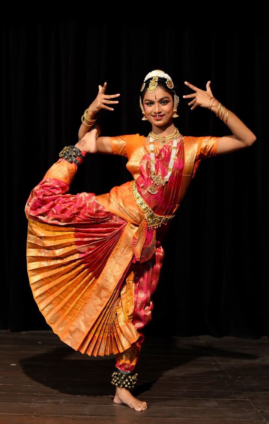 A Bharatanatyam dance performance