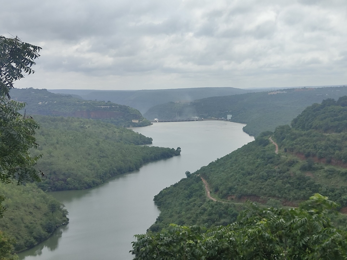 Srisailam Reservoir in Andhra Pradesh, India