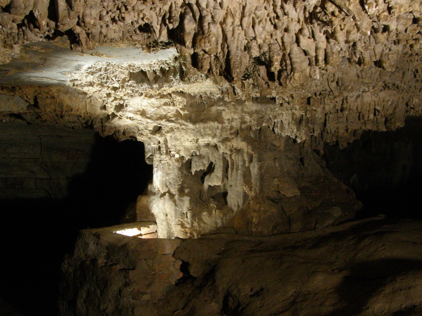 Rock formations inside Belum Caves in Andhra Pradesh, India