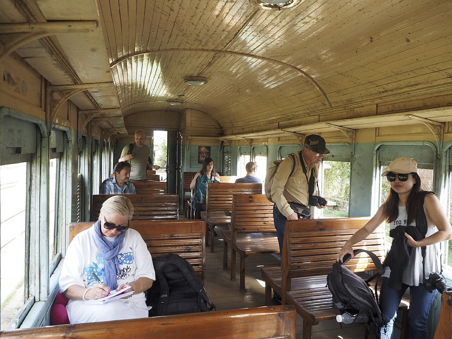 A steam train on the railway from Asmara, Eritrea