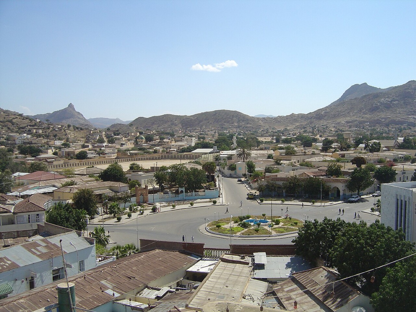 The town of Keren among the hills of Eritrea