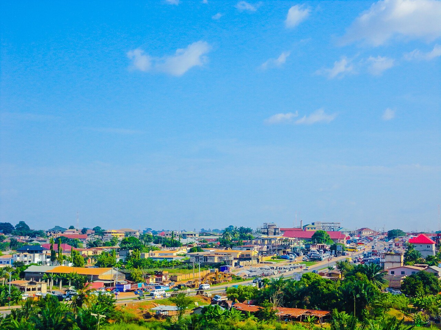 The sky above Kronum in Kumasi, Ghana