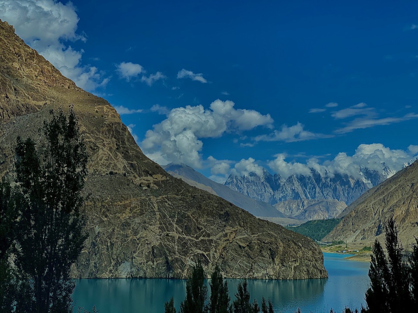 The turquoise water of Attabad Lake, Pakistan
