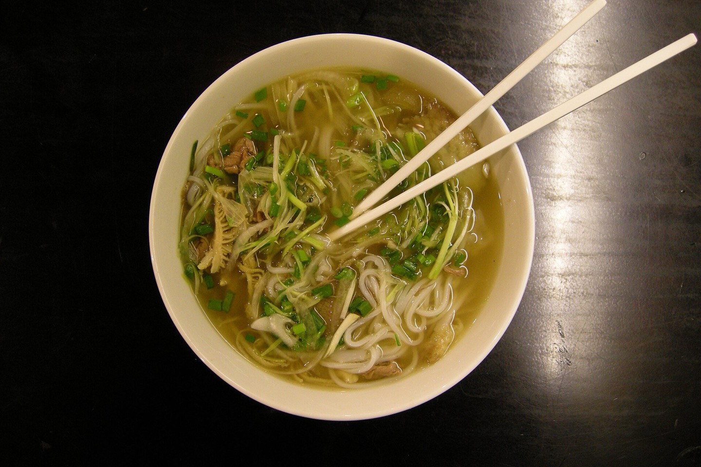 A bowl of pho noodle soup in Ho Chi Minh City, Vietnam
