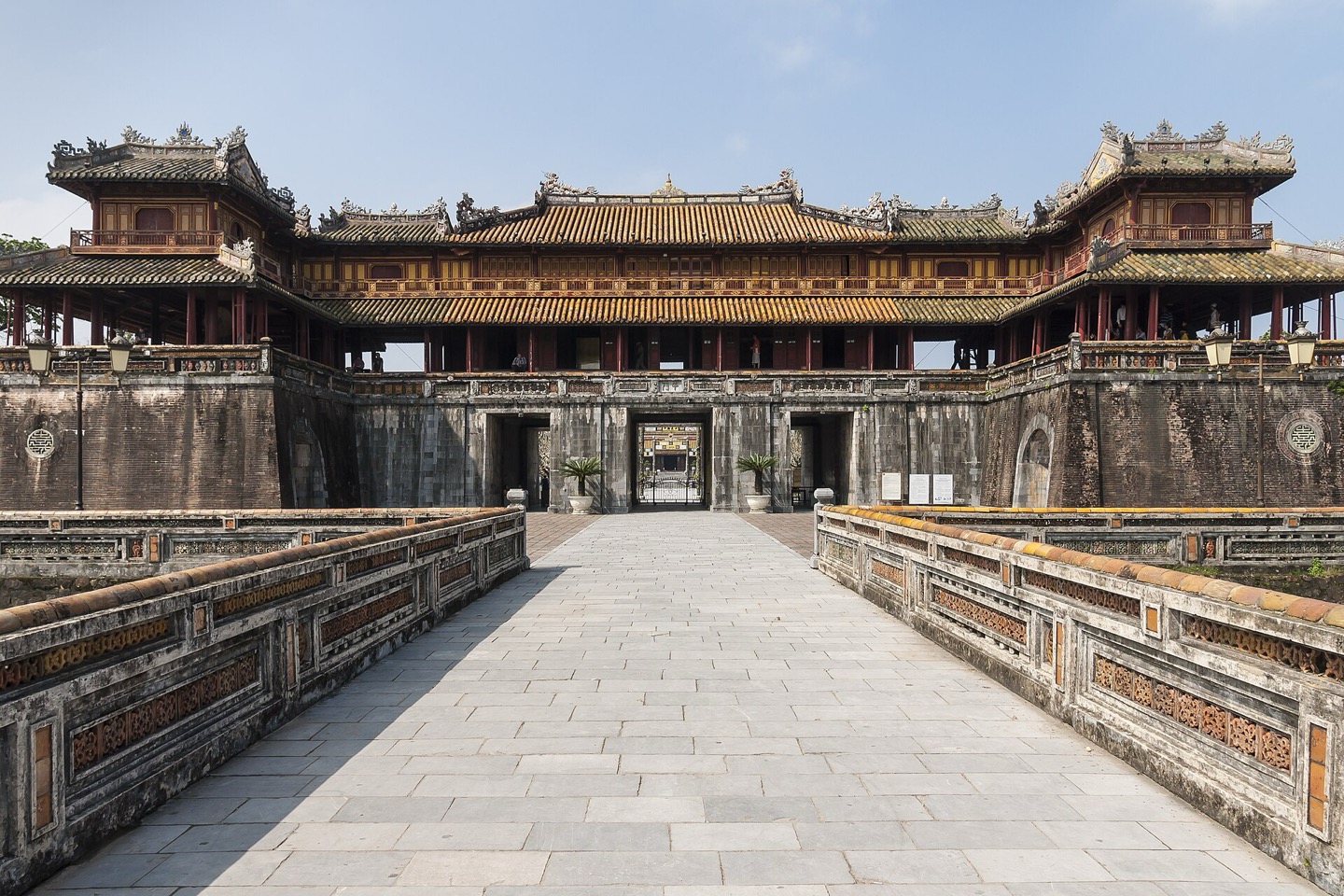 The main gate of the Imperial City in Hue, Vietnam