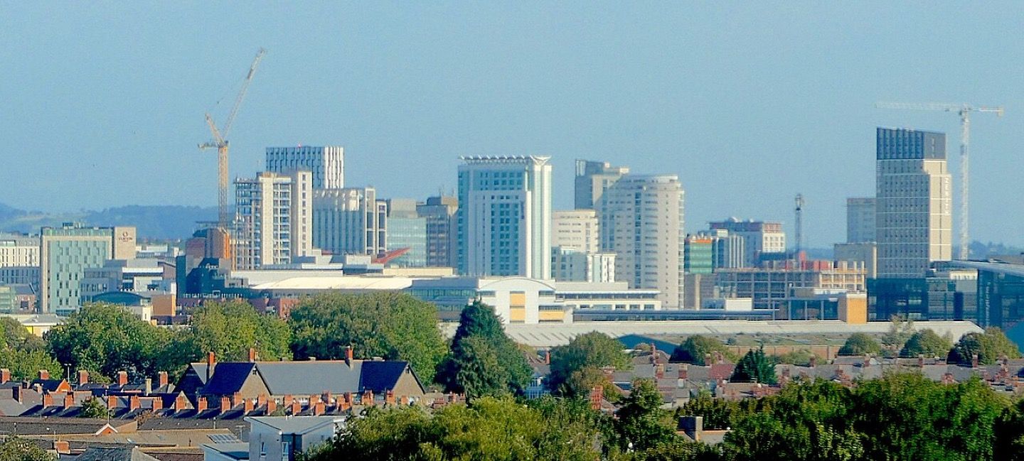 The skyline of Cardiff