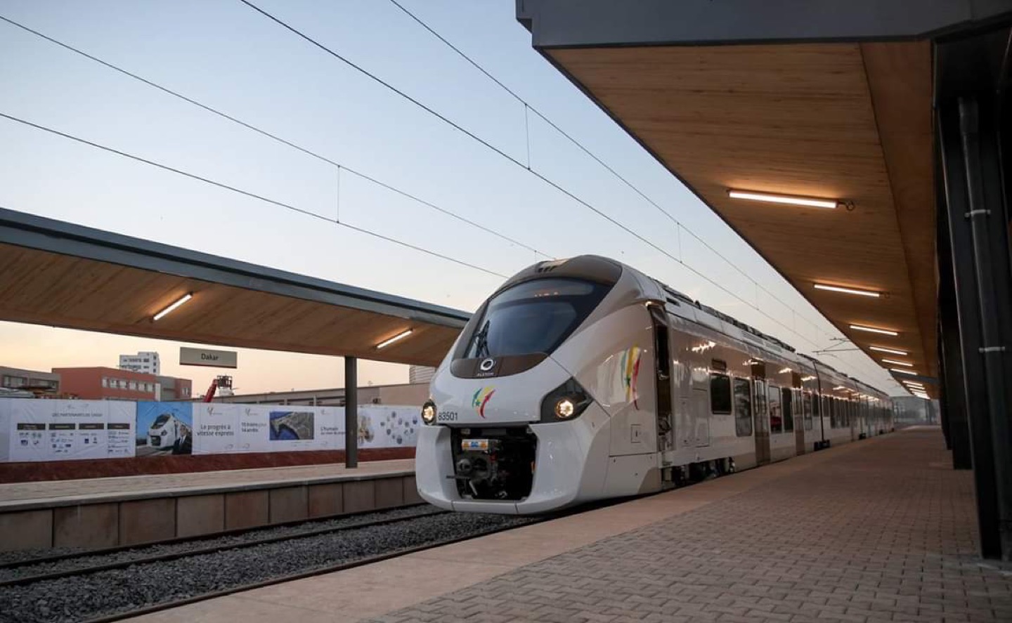 A train at Dakar railway station, Senegal