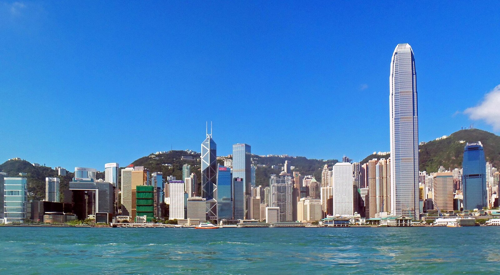 Central’s skyline seen across Victoria Harbour from a Star Ferry